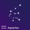 Aquarius zodiacal constellation vector illustration, horoscope s