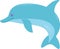 aquatic animal dolphin blue fluffy