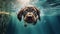 Aquatic Bliss: A Playful Puppy\\\'s Underwater Serenade