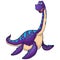 Aquatic dinosaur icon. Cartoon illustration of aquatic dinosaur vector icon for web isolated on white background