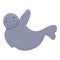 Aquatic dugong icon cartoon vector. Sea animal