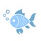 Aquatic fish vector icon