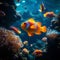 Aquatic harmony Vibrant fish, underwater world, peaceful marine life