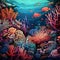 Aquatic Tapestry - Vibrant and Detailed Art of Underwater Corals