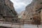 Aqueduct at Gaitanes canyon of Caminito del Rey in Andalusia, Spain
