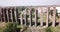 Aqueduct of the Miracles in Merida, panoramic aerial view, Spain