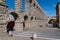 Aqueduct Segovia Spain historic structure and popular spanish tourist attraction