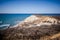 Aquinnah Head view of ocean bluffs on Cape Cod on a sunny day