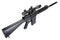 AR-15 based sniper rifle with silencer