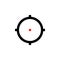 AR sniper target aim icon with red dot