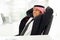 Arab businessman relaxing