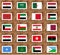 Arab countries flags