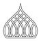 Arab Islamic dome mosque, logo Arab resort chic dome apartments stock illustration