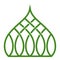 Arab Islamic green dome mosque logo Arab resort chic dome apartments stock illustration