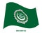 Arab League Flag Waving Vector Illustration on White Background. Arab Community Flag