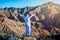 Arab man at the Jebel Jais desert mountain in Ras al Khaimah UAE