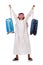 Arab man with luggage