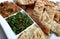 Arab mezzes and bread