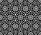 Arab mosaic. Islamic black and white seamless pattern.