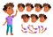 Arab, Muslim Boy, Child, Kid, Teen Vector. Little. Funny. Junior. Friendly. Face Emotions, Various Gestures. Animation