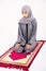 Arab muslim woman praying