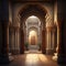 Arab Palace, Grand Hamam, Hotel, Luxurious Oriental Interiors, Abstract Generative AI Illustration