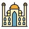 Arab palace icon color outline vector