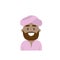 Arab Profile Icon Male Avatar Man, Muslim Cartoon Guy Portrait