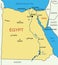 Arab Republic of Egypt - vector map