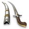 Arab Saif Sword with Sheath on white. 3D illustration