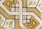 Arab traditional creamic floor tile flower design