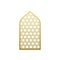 Arab vector window door pattern. Arabian islamic mosque ramadan ornament style