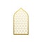 Arab vector window door pattern. Arabian islamic mosque ramadan ornament style