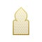 Arab vector window door pattern. Arabian islamic mosque ramadan ornament style