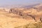 Arabah valley desert panorama with mountains, Jordan