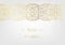 Arabesque abstract element gold background border vector