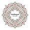 Arabesque Arabic round floral pattern. Branches with flowers, leaves and petals