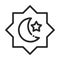 Arabesque decoration ramadan arabic islamic celebration line style icon