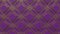 Arabesque looping geometric pattern. Gold and violet islamic 3d motif. Arabic oriental animated background.