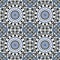 Arabesque seamless pattern in blue