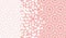 Arabesque vector seamless pattern. Geometric halftone texture with coral or orange color tile disintegration. Arabesque