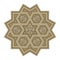 Arabesque vintage elegant floral decoration print for design template. Eastern flowers style pattern. Ornamental illustration for