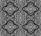 Arabian black and white seamless pattern with flowers and frames