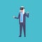 Arabian Business Man In Modern 3d Glasses Virtual Reality Goggles Technology Concept