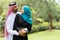 Arabian couple embracing