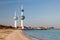 Arabian Gulf beach and the Kuwait Towers