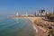 Arabian Gulf beach and the skyline of Kuwait