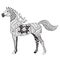 Arabian horse zentangle stylized, vector, illustration, freehand