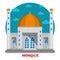 Arabian islam muslim mosque with domes