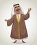 Arabian man. Cartoon character.